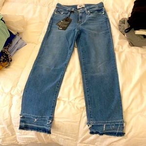 Paige Horton high rise straight crop, size 25